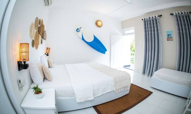 Private triple ensuite room at The Surfer Beach Camp, Weligama, Sri Lanka – photo 1